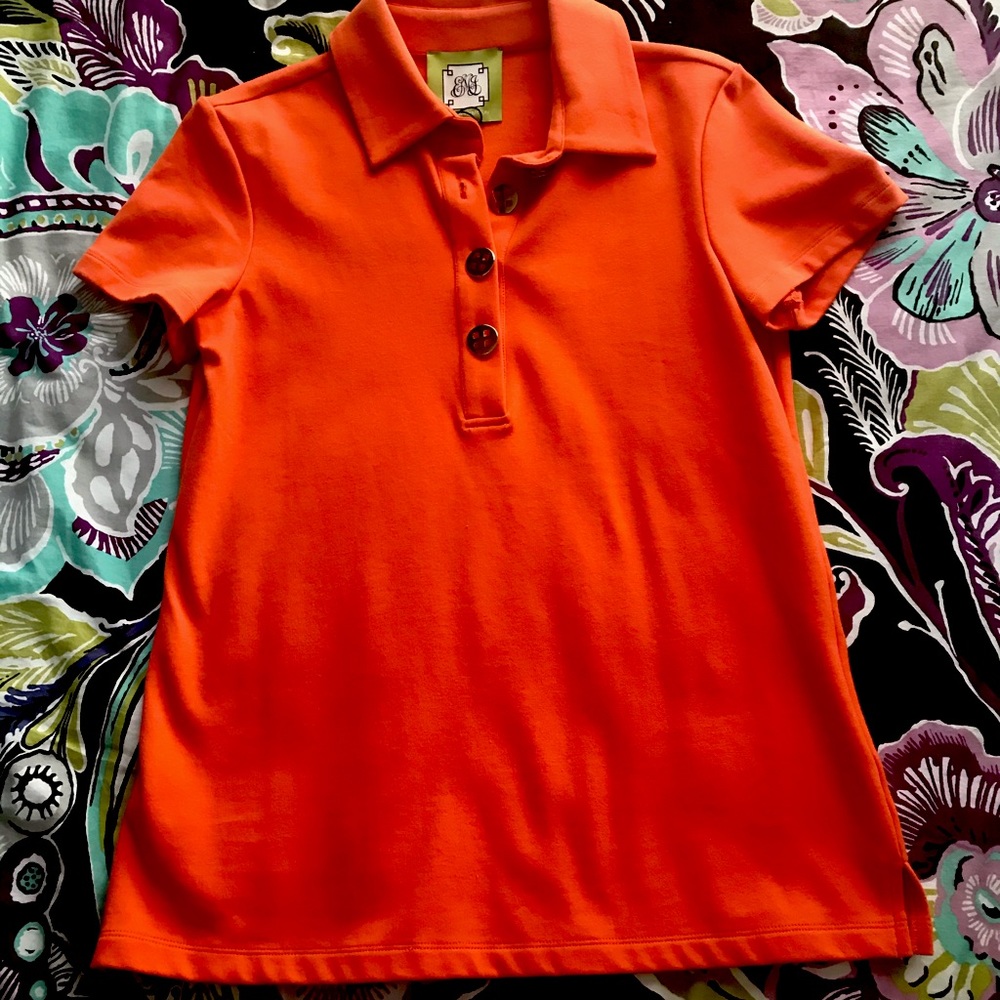 Elizabeth McKay orange polo size L